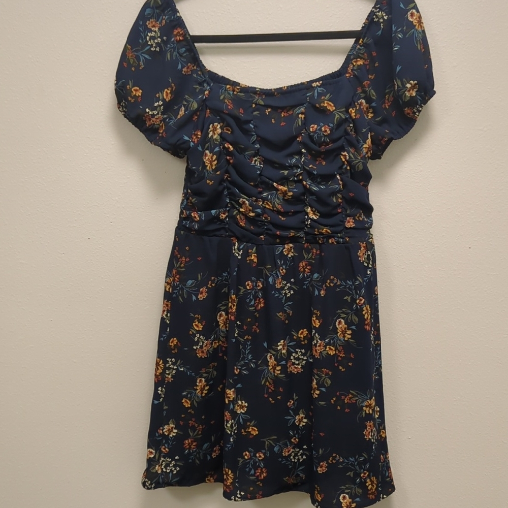 Flirty Floral AUW Brand Mini Dress with Versatile Styling